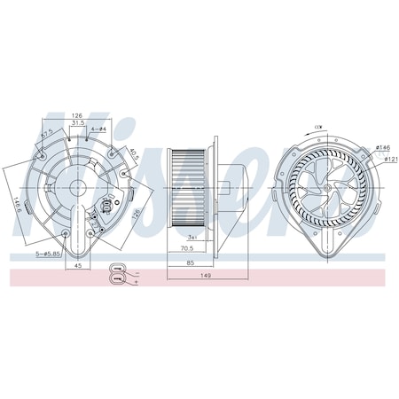 Nissen Blower Motor, 87064 87064